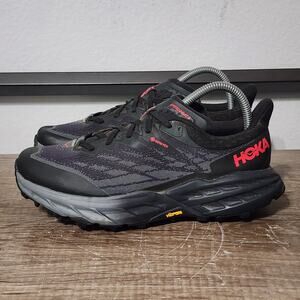 Hoka One One Speedgoat 5 GTX Women's Traction Lug Running Shoes Size 7 Black